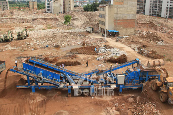 建筑垃圾處理移動破碎站 建筑垃圾處理移動破碎站