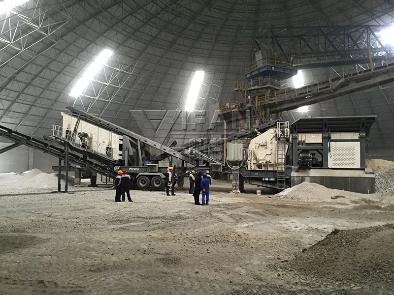 中聯水泥石灰石骨料加工生產線現場 中聯水泥石灰石骨料加工生產線現場