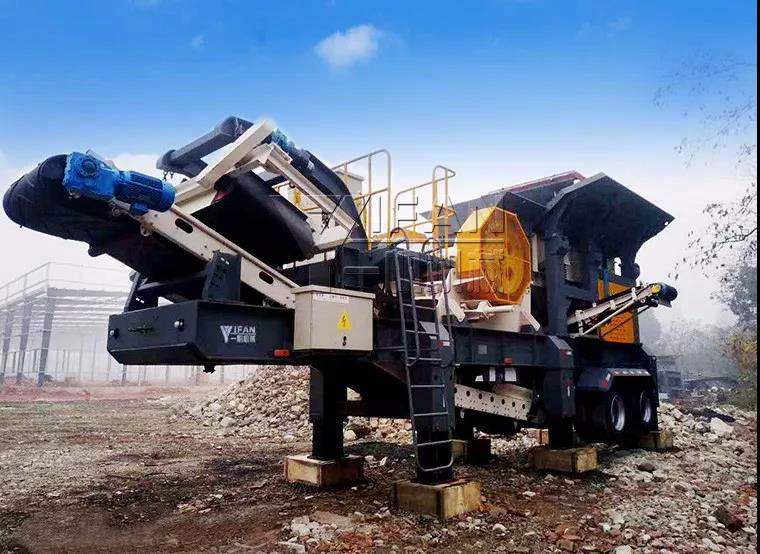 移動式河卵石破碎篩分生產線 移動式河卵石破碎篩分生產線