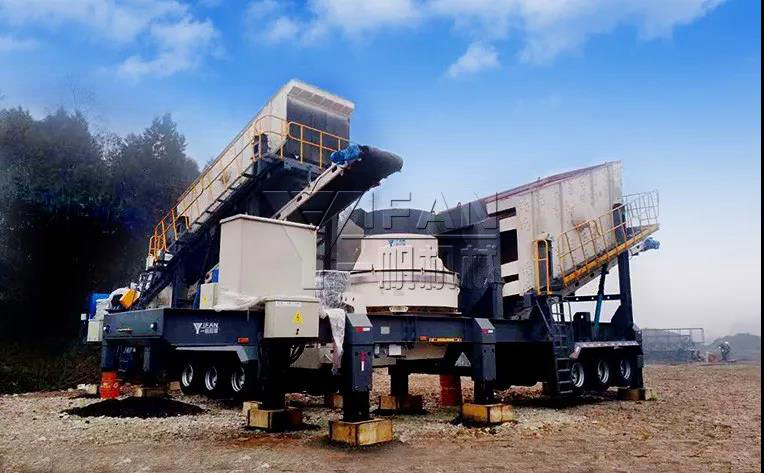 河卵石破碎篩分生產線現場圖 河卵石破碎篩分生產線現場圖