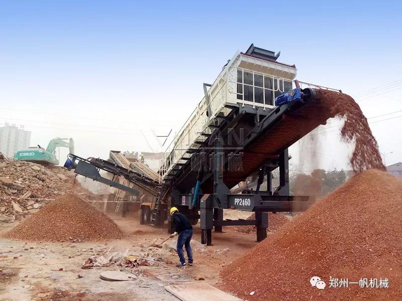 建筑垃圾處理生產線現場 建筑垃圾處理生產線現場